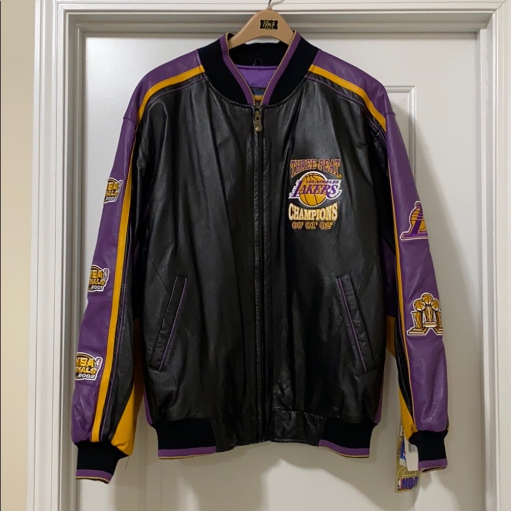NEW Carl Banks NBA LAKERS Three-Peat Jacket